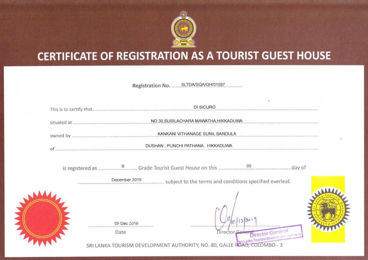 Di Sicuro Tourist Inn هيكادوفا المظهر الخارجي الصورة